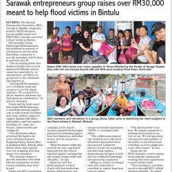 Sarawak Entrepreneur Group Raised over RM 30,000 meants to help flood victims in Bintulu